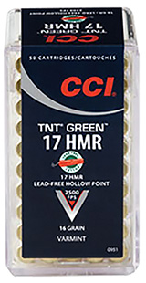 CCI 17HMR 16GR TNT GREEN 50/2000 - for sale