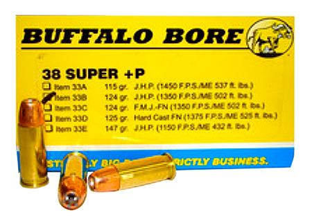 Buffalo Bore - Pistol - .38 Super Auto for sale