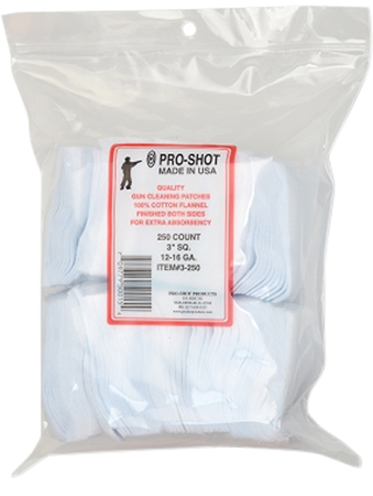 PRO-SHOT PATCH 12-16 GAUGE 3" 250CT - for sale