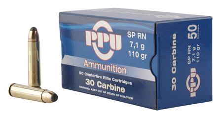 PPU .30 CARBINE 110GR SP 50/500 - for sale