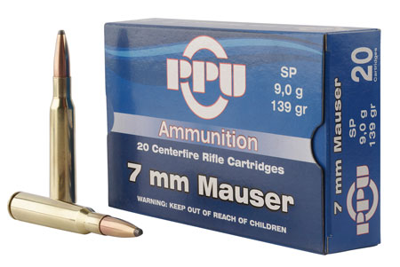 PPU 7MM MAUSER SP 139GR 20/200 - for sale