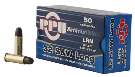 PPU 32 S&W LONG LRN 98GR 50/500 - for sale