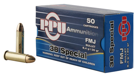PPU 38SPL FMJ 130GR 50/500 - for sale