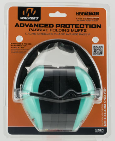 WALKER'S PASSIVE MUFF HEADBND AQUA - for sale
